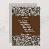 Aanmoediging van Man flat-Wenskaart (Voorkant / Achterkant)