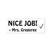 Aanmoediging van "NICE JOB!" + Aangepaste aanspree Rubberstempel (Afrduk)