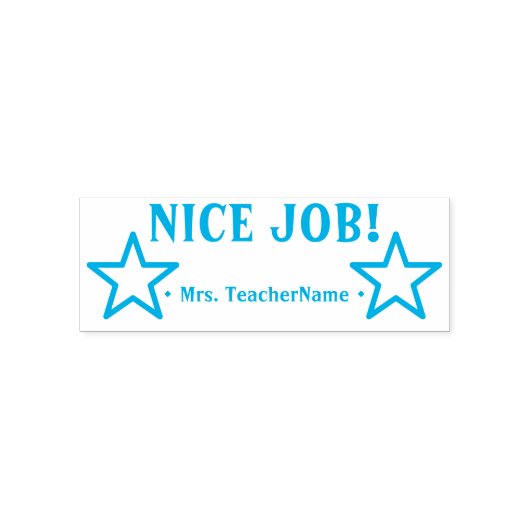 Aanmoediging van "NICE JOB!" + Aangepaste aanspree Zelfinktende Stempel (Design)