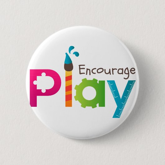 Aanmoediging van Play Round Button Logo (Voorkant)