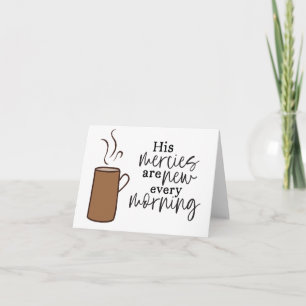 Aanmoediging van religieuze Bijbel Verse Koffiekaa Bedankkaart