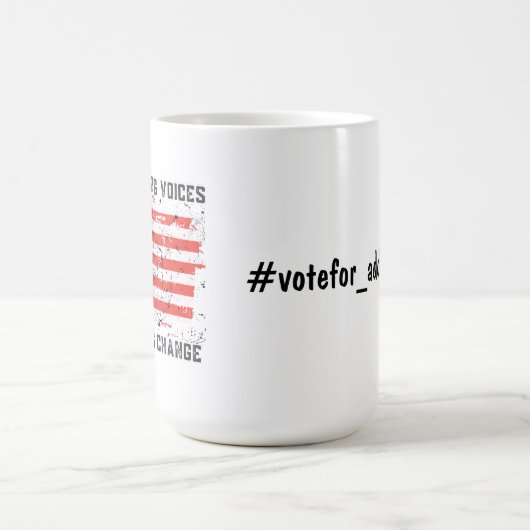 Aanmoediging van verandering 2024 Amerikaanse pres Koffiemok (Center)