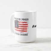 Aanmoediging van verandering 2024 Amerikaanse pres Koffiemok (Voorkant links)