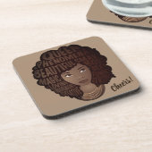 Aanmoediging van vrouwen Onderzetters Set van 6 (Linkerzijde)