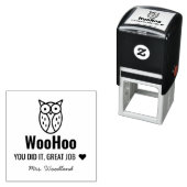 Aanmoediging van WooHoo Owl Aangepaste leraren Zelfinktende Stempel (In situ)