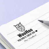Aanmoediging van WooHoo Owl Aangepaste leraren Zelfinktende Stempel