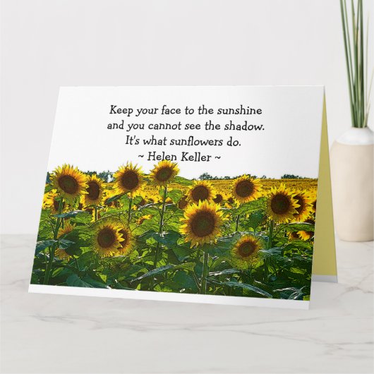 aanmoediging van zonnebloemvelden kaart (Voorkant)