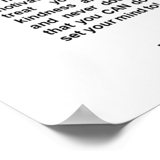 AANMOEDIGING Verhogen Aanmoedigen Poster (Hoek)