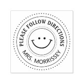 Aanmoediging Volg de instructies van de leraren Zelfinktende Stempel (Design)