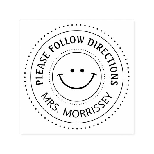 Aanmoediging Volg de instructies van de leraren Zelfinktende Stempel (Design)