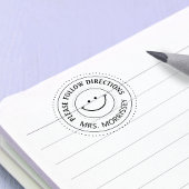 Aanmoediging Volg de instructies van de leraren Zelfinktende Stempel