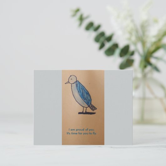 Aanmoediging voor ansichtkaart briefkaart (Staand voorkant)