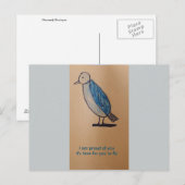 Aanmoediging voor ansichtkaart briefkaart (Voorkant / Achterkant)