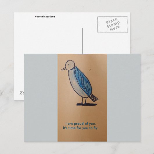 Aanmoediging voor ansichtkaart briefkaart (Voorkant / Achterkant)