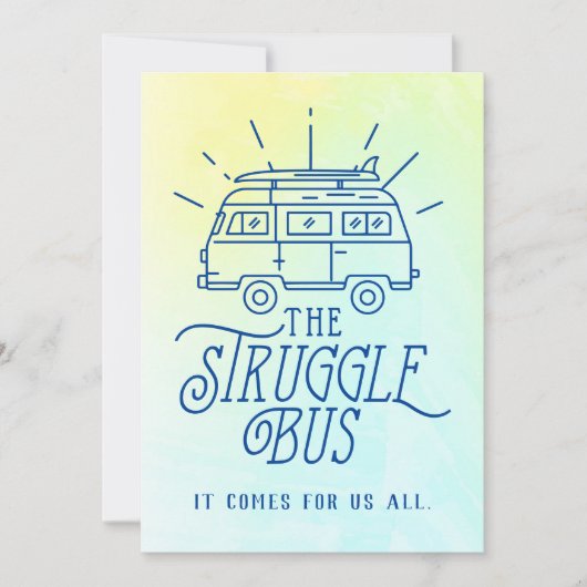Aanmoediging voor de Struggle Bus Kaart (Voorkant)