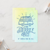 Aanmoediging voor de Struggle Bus Kaart (Voorkant / Achterkant in situ)