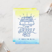 Aanmoediging voor de Struggle Bus Kaart (Voorkant / Achterkant in situ)