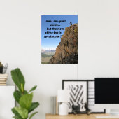 Aanmoediging voor de uitdagingen van het leven poster (Thuiskantoor)