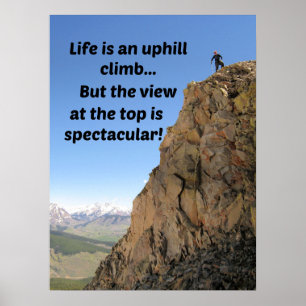 Aanmoediging voor de uitdagingen van het leven poster