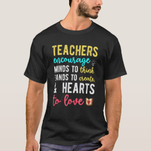 Aanmoediging voor docenten om na te denken en hun t-shirt