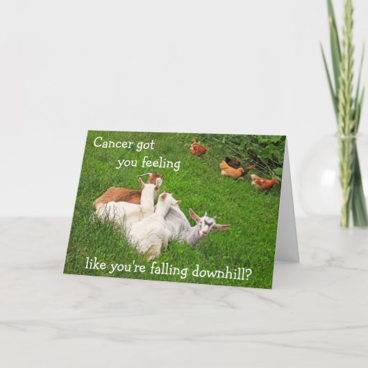 Aanmoediging voor kanker in dalende richting kaart (Voorkant)