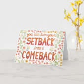 Aanmoediging voor Moeilijke Tijden Terugval Kaart (Gele Bloem)