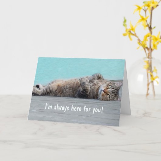 Aanmoediging voor ongebruikte kattenondersteuning kaart (Gele Bloem)