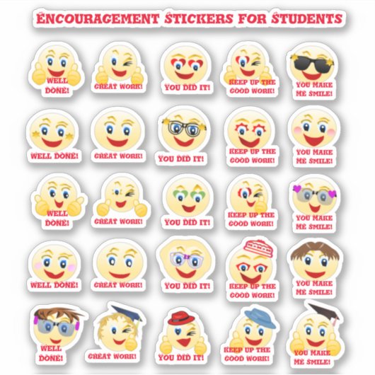 Aanmoediging voor studenten om Stickers te koelen (Voorkant)