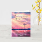 Aanmoediging voor zieken. Christelijk gevouwen kaa Kaart (Gele Bloem)