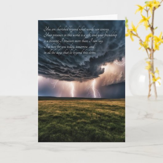 Aanmoediging voorbij de storm kaart (Gele Bloem)