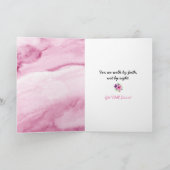 Aanmoediging, we lopen door geloof, niet door rech feestdagen kaart (Binnen)