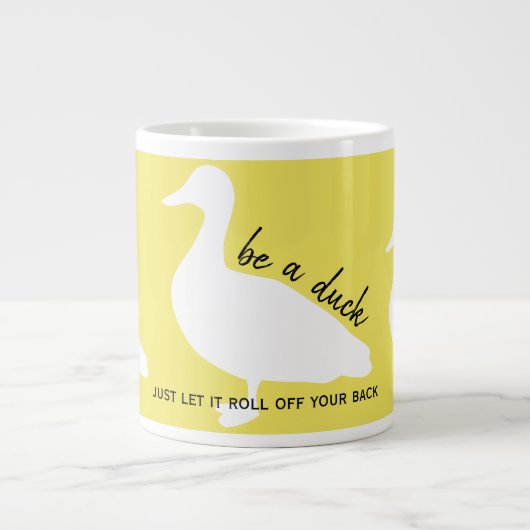 Aanmoediging Wees een eend Grote Koffiekop (Voorkant)