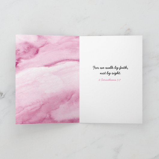 Aanmoediging, Wij wandelen door geloof, niet door  Kaart (Binnen)