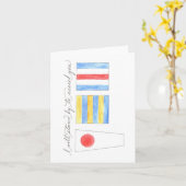 Aanmoedigings-/sympathiekaart voor zeelieden kaart (Gele Bloem)