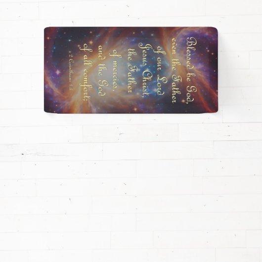 Aanmoedigingsbanner - 2 corinthians 1:3 spandoek (Insitu)