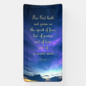 Aanmoedigingsbanner - 2 Timothy 1:7 Spandoek (Verticaal)