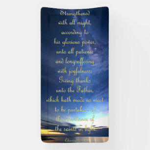 Aanmoedigingsbanner - Colossians 1:11-12 Spandoek