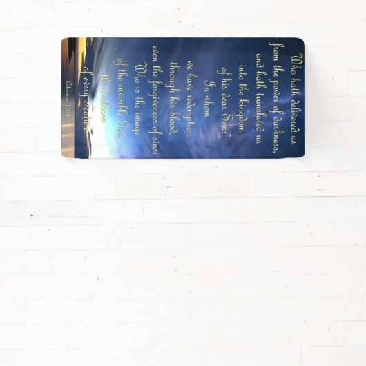 Aanmoedigingsbanner - Colossians 1:13-15 Spandoek (Insitu)