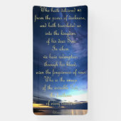 Aanmoedigingsbanner - Colossians 1:13-15 Spandoek (Verticaal)