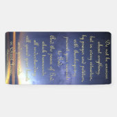 Aanmoedigingsbanner - Filippijnen 4:6-7 Spandoek (Horizontaal)