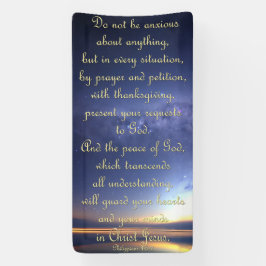Aanmoedigingsbanner - Filippijnen 4:6-7 Spandoek