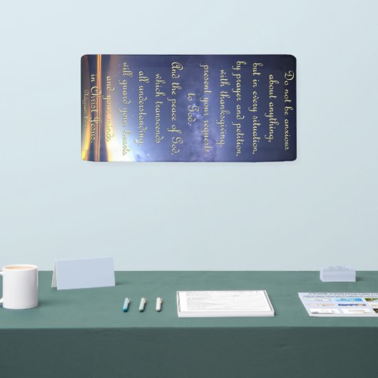 Aanmoedigingsbanner - Filippijnen 4:6-7 Spandoek (Beurs)