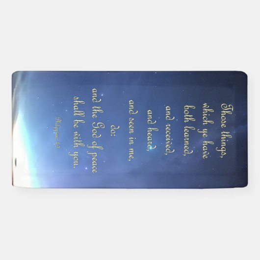 Aanmoedigingsbanner - Filippijnen 4:9 Spandoek (Horizontaal)