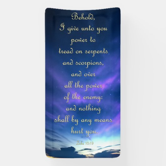 Aanmoedigingsbanner - Luke 10:19 Spandoek (Verticaal)