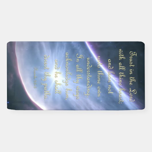 Aanmoedigingsbanner - Proverbs 3:5-6 Spandoek (Horizontaal)