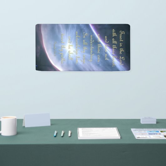 Aanmoedigingsbanner - Proverbs 3:5-6 Spandoek (Beurs)