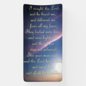 Aanmoedigingsbanner - Psalm 34:4-6 Spandoek (Verticaal)