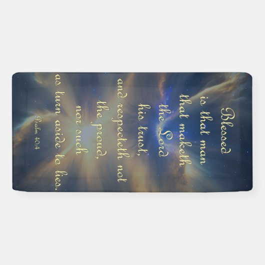 Aanmoedigingsbanner - Psalm 40:4 Spandoek (Horizontaal)