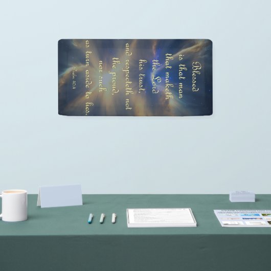 Aanmoedigingsbanner - Psalm 40:4 Spandoek (Beurs)