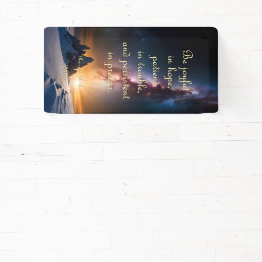 Aanmoedigingsbanner - Romeinen 12:12 Spandoek (Insitu)